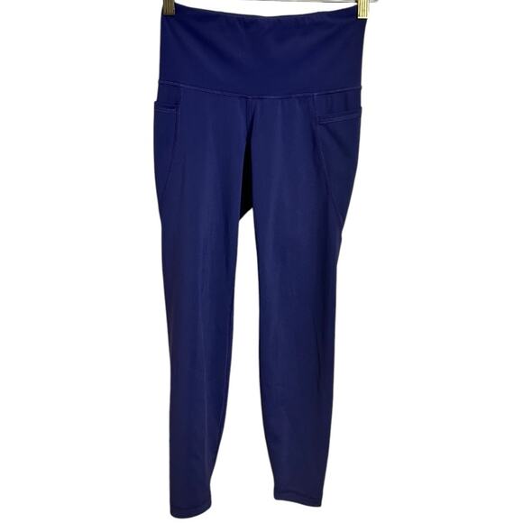 Old Navy Active Purple Athletic Elevate Go-Dry Leggings Sz Small Pockets Crop - Picture 2 of 6